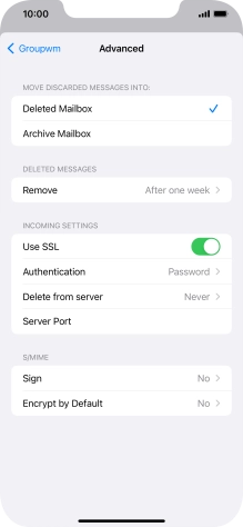 Press the indicator next to 