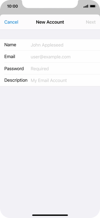 Press Name and key in the required sender name.