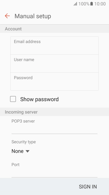 Press the field below 