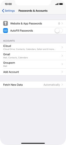 Press the required account.