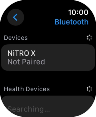 Press the required Bluetooth device.