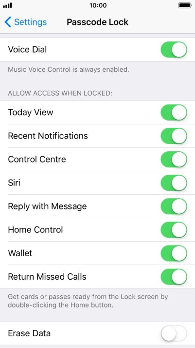 Press the indicator next to 