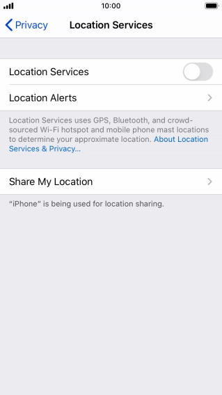 Press the indicator next to 