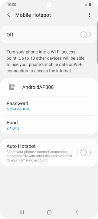Press the menu icon.