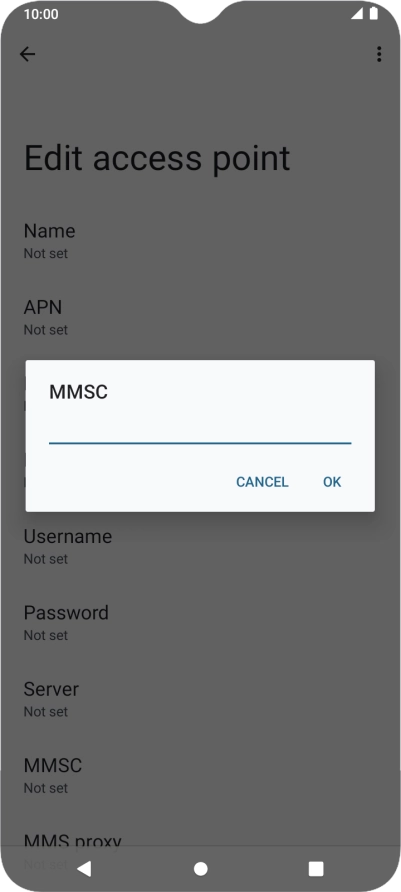 Key in http://pxt.vodafone.net.au/pxtsend and press OK.