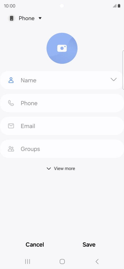 Press the address book drop down list.