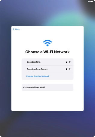 Press the required Wi-Fi network.