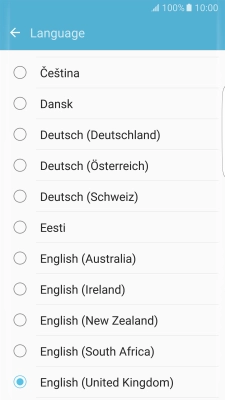 Press the required language.