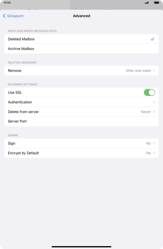 Press the indicator next to 