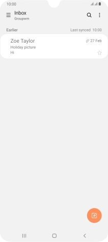 Slide your finger right starting from the left side of the screen.