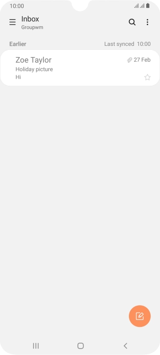 Slide your finger right starting from the left side of the screen.