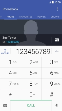 Key in the required number and press CALL.