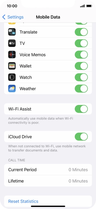 Press the indicator next to 
