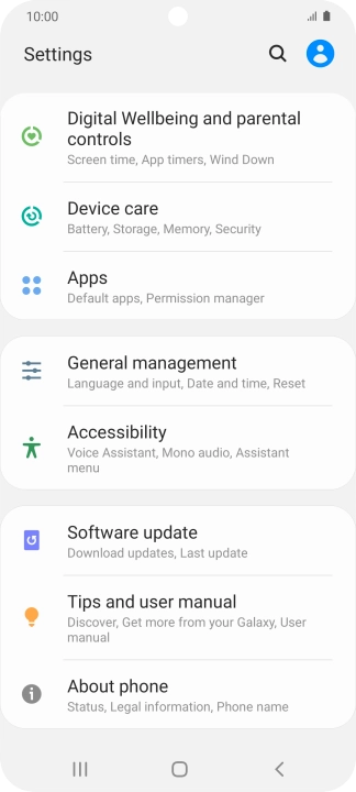 Press Software update.