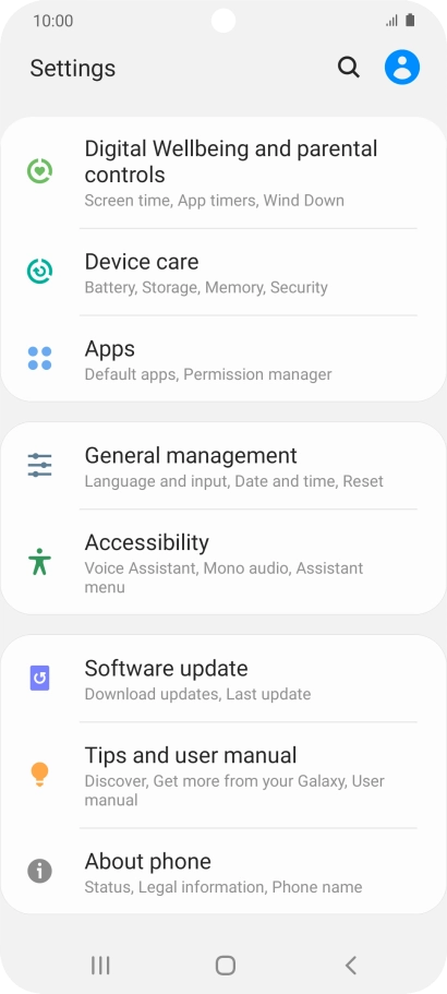 Press Software update.