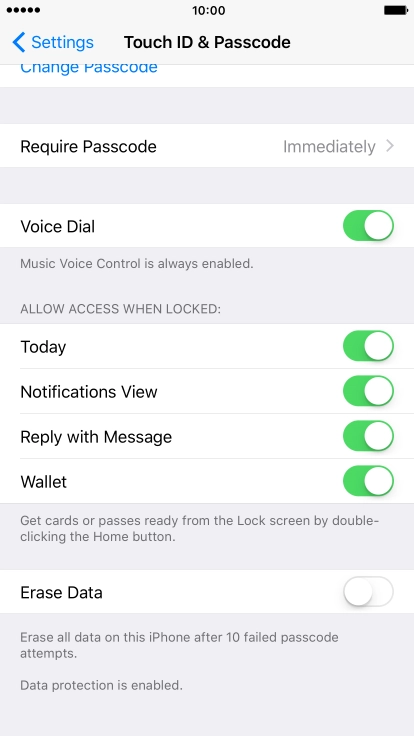 Press the indicator next to 
