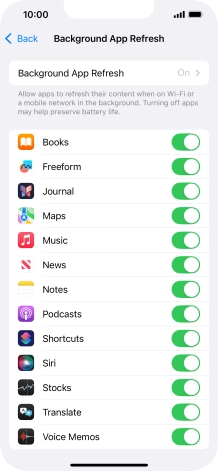 Press Background App Refresh.