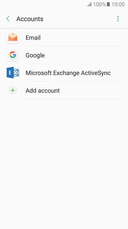 If this screen is displayed, you email account has been recognised and set up automatically. Follow the instructions on the screen to key in more information and finish setting up your phone.