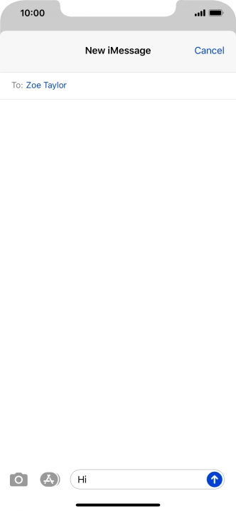 Press the send icon.