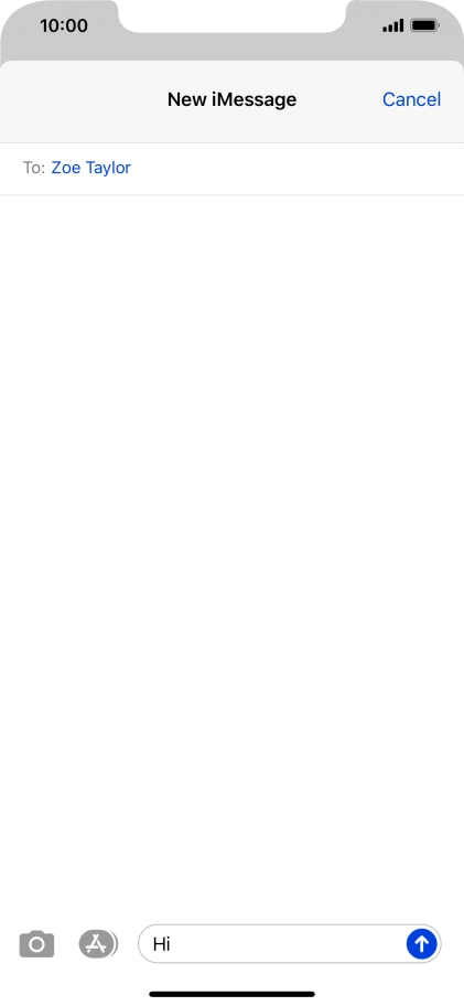 Press the send icon.