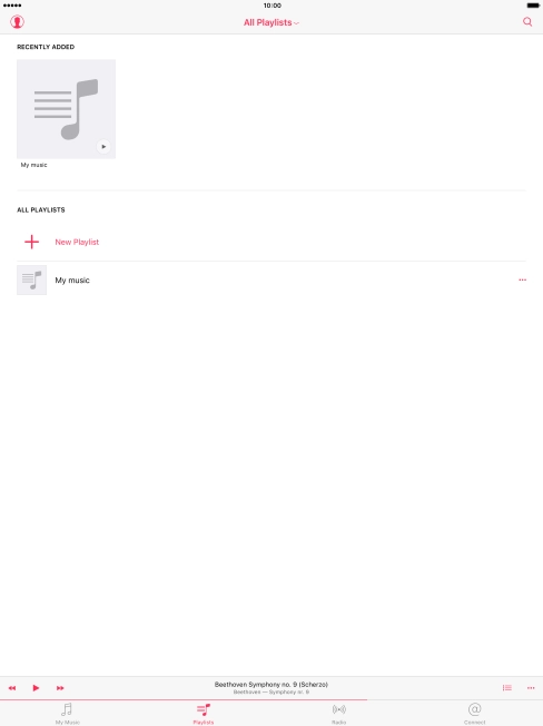 Press the required playlist.