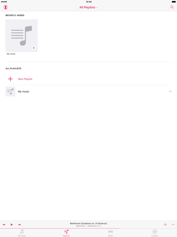 Press the required playlist.