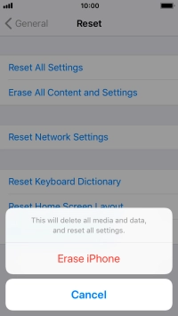 Press Erase iPhone.