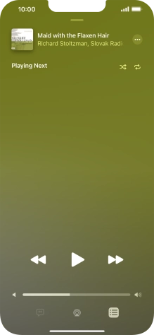 Press the shuffle icon to turn the function on or off.