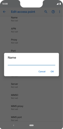 Key in Vodafone MMS and press OK.
