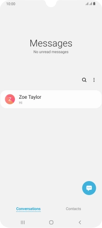 Press the menu icon.