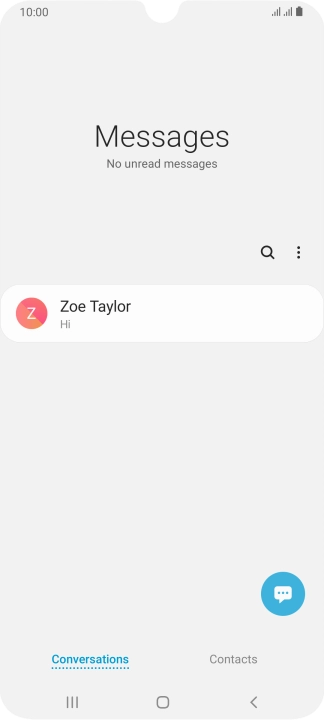 Press the menu icon.