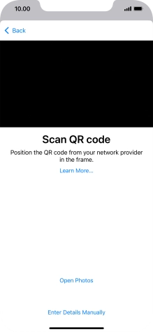 Place the QR code you've received inside the phone camera frame to scan the code.