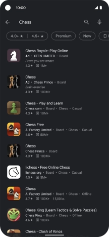 Press the required app.