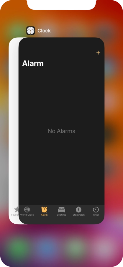 Slide upwards on the required application to end it.