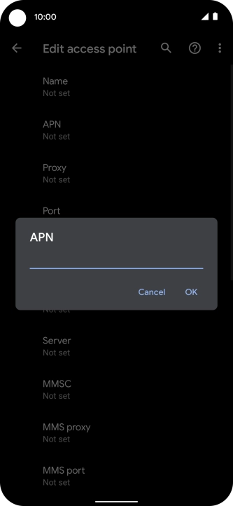 Key in live.vodafone.com and press OK.