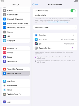 Press the required app.