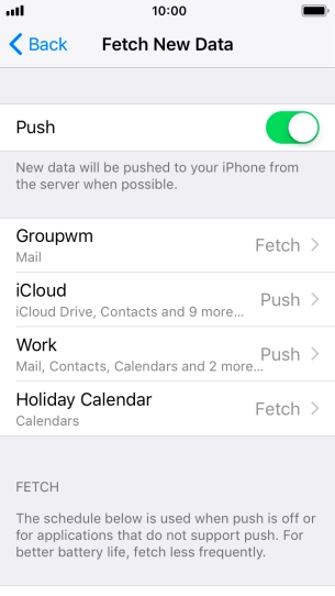 Press the indicator next to 