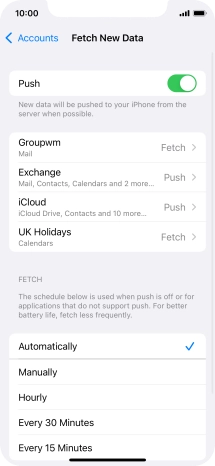 Press the indicator next to 