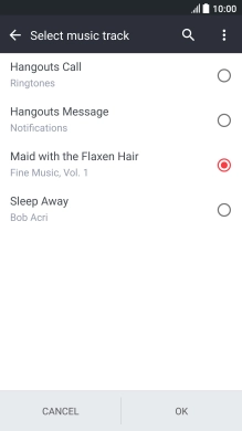 Once you've found a ring tone you like, press OK.