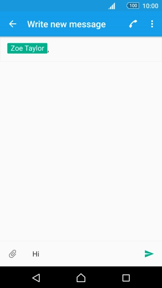 Press the attachment icon.