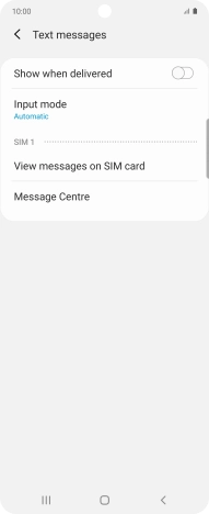 Press Message Centre.