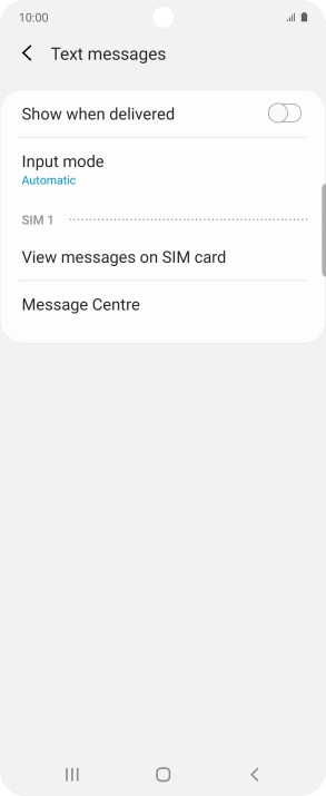 Press Message Centre.