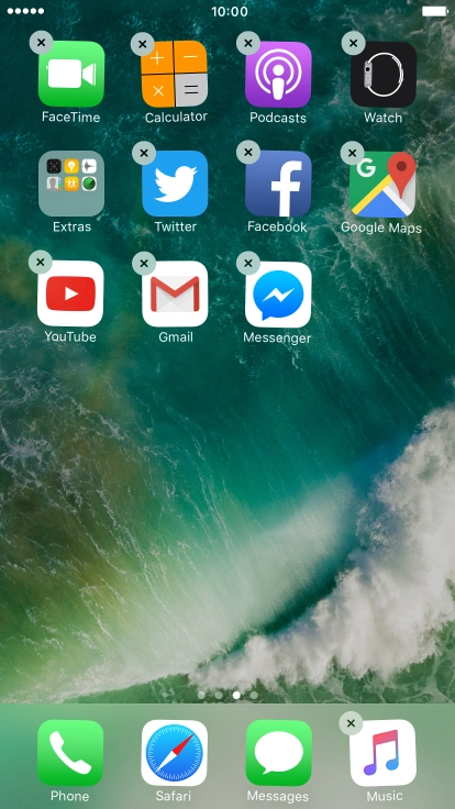Press the delete icon.