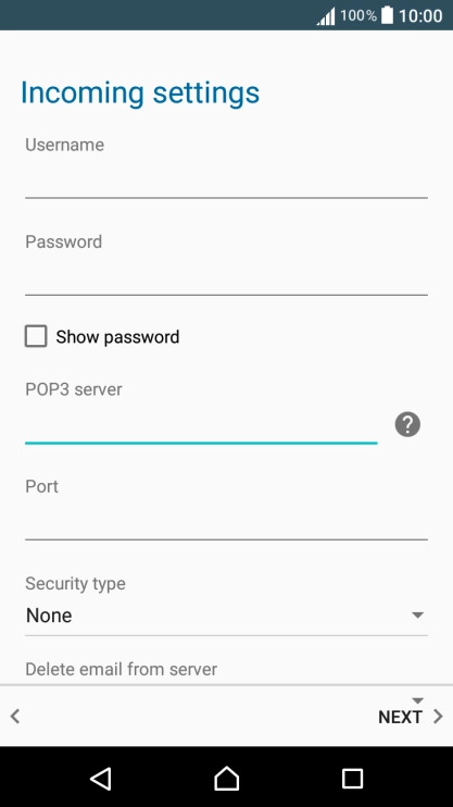 Press the field below 