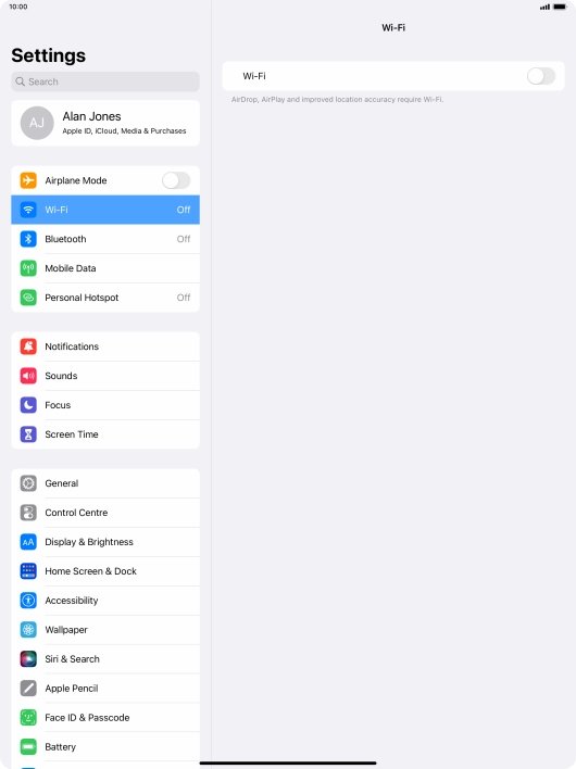 Press the indicator next to 