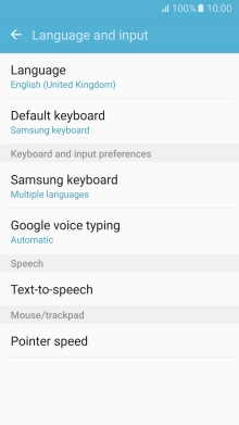 Press Samsung keyboard.