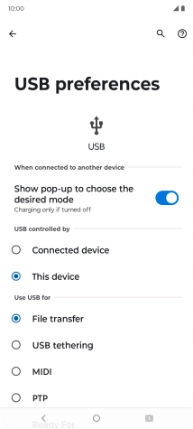 Press File transfer.