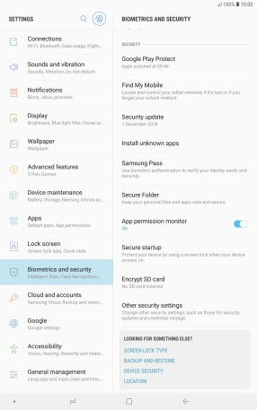 Press Other security settings.