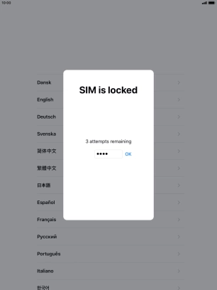 If your SIM is locked, key in your PIN and press OK.