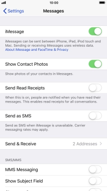 Press the indicator next to 